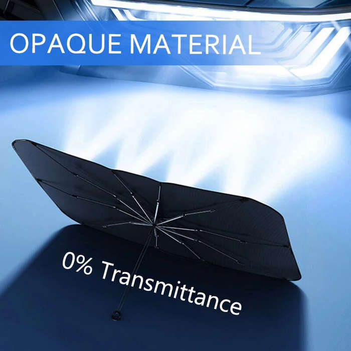 150*82CM - Car Front Windshield Pull Ring Retractable Sunshade for Windshield Heat UV Protection Fol