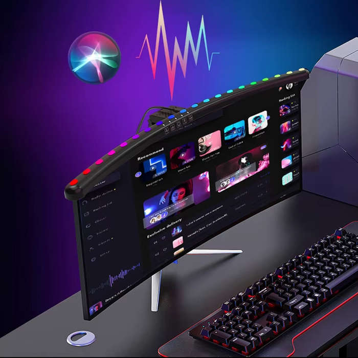 Curved Version - Curved/Straight Monitor Light Bar RGB Dynamic Pickup Stepless Dimming Adjustable Co
