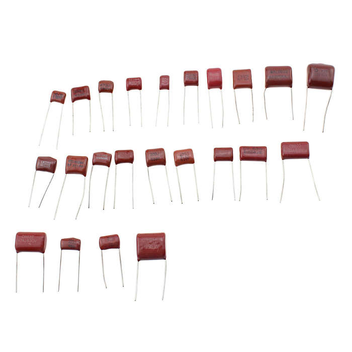 with box - 200PCS 23 Values CBB Capacitor Assortment Kit Metallized Polyester Film 400V 630V High Vo