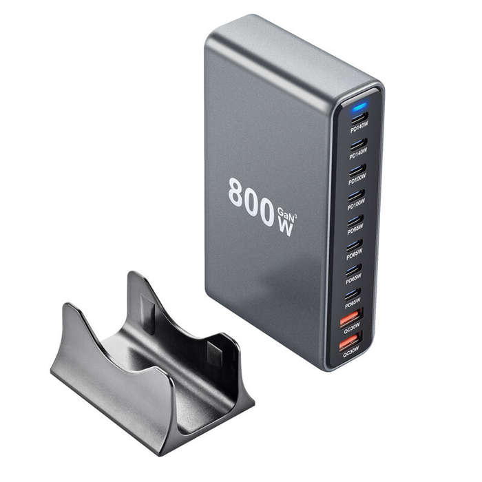 EU Plug - [GaN Tech] Bakeey YMX-800W 800W 10-Port USB PD Charger 2USB-A+8USB-C PD QC Fast Charging D