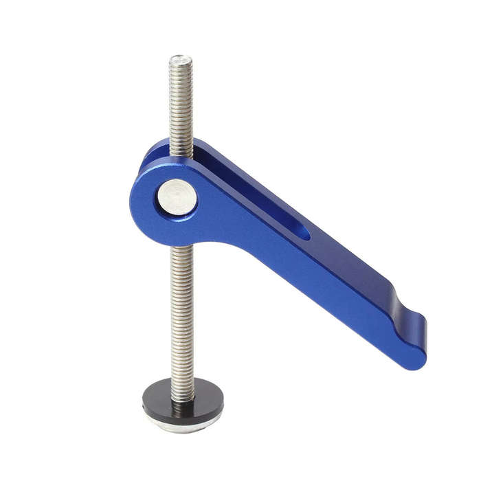 Blue - Quick-Acting Woodworking T-Track Hold Down Clamp 5/16"-18 Thread for 19mm T-Track