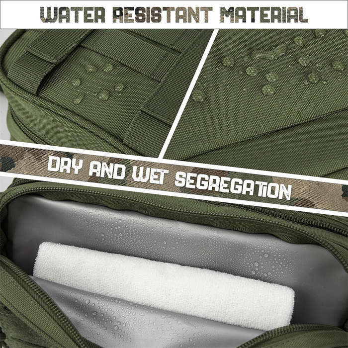 Black - Men's Multifunctional Toiletry Bag Waterproof Compartment EDC Tool Storage Bag Skin Care Sha