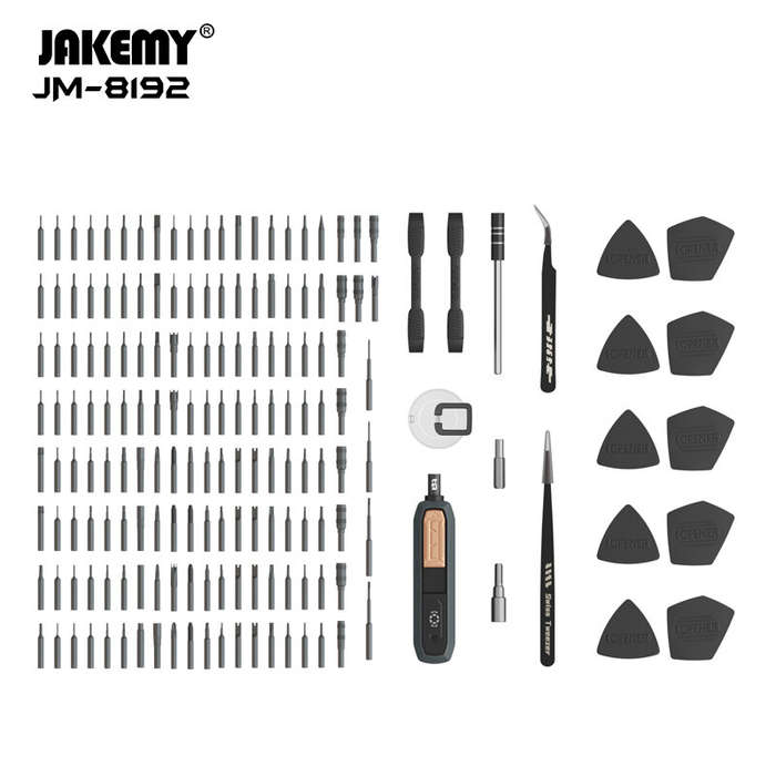 JM-8192 Multi-Functional 180-in-1 Precision Screwdriver Tool Set Chrome Vanadium Bits Stripped Screw