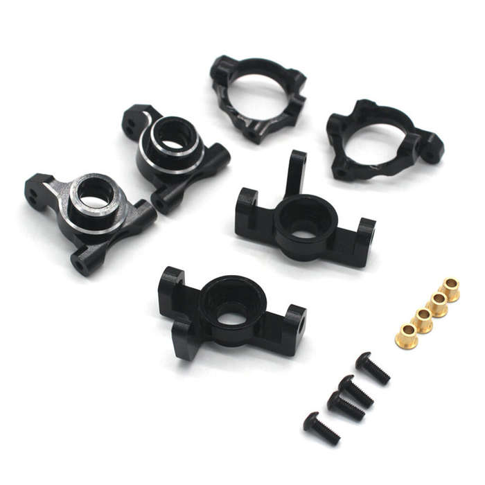 Sky Blue - Upgraded Metal Parts Rear Wheel Seat Steering Cup C Hub Set for 1/14 ZD Racing MT16 Rlaar