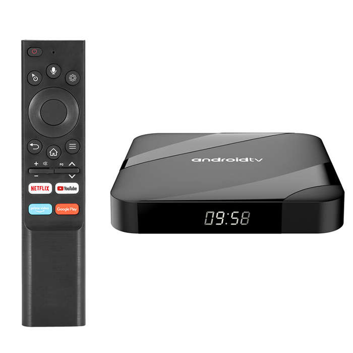 EU Plug - TV98 ATV W2 Android TV Box 4GB RAM 32GB ROM Android 14 Amlogic S905W2 Quad Core 3D 8K Deco