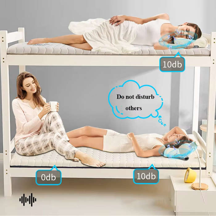 Blue - QY09 Under Pillow Sleep Aid bluetooth Speaker Mini Bone Conduction Soundbar LED Display Built