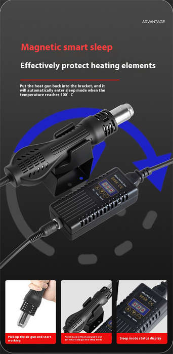 #A - Soldering Station 8858 Portable Digital Hot Air Gun BGA Rework Solder Station Hot Air Blower He