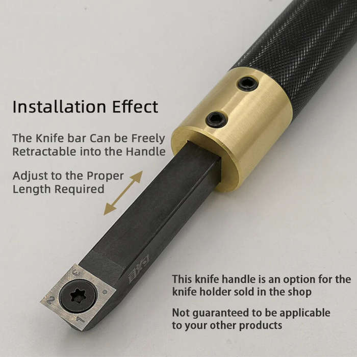 Round Handle - GANWEI Wood Lathe Truning Tools Grip Handle for Square 12mm Round Turning Tool bar