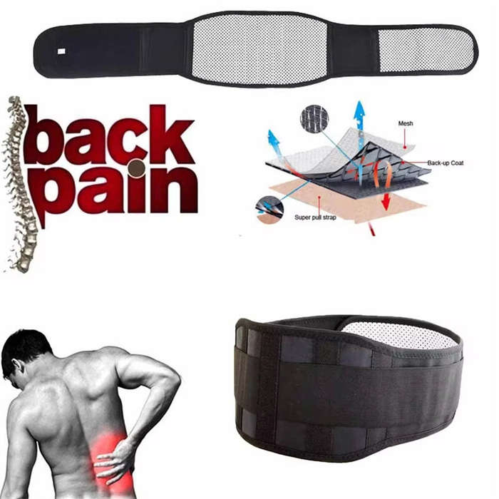 XL - KALOAD Heating Waist Belt Steel Plate Warm Heating Lower Back Supports Waist Brace Support Belt