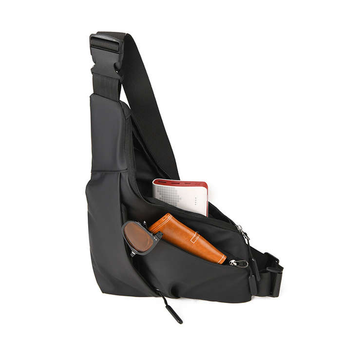 Grey - Fashion Anti-Theft Men's Chest Bag Casual Outdoor Sports Waterproof Cycling Triangle Sling Ba