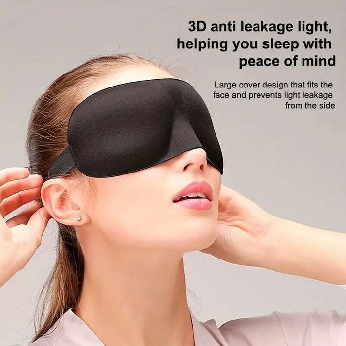 Blue - KALOAD 3D Stereoscopic Sleep Eye Mask Sleep Magic Memory Sponge Black Shading Breathable Quik