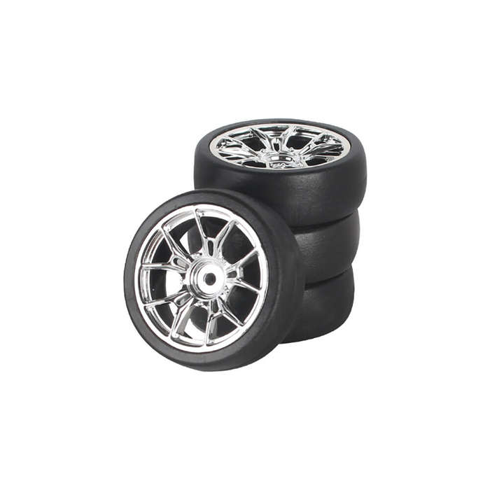 Silver D - 4PCS Upgraded LDRC 1801 1802 1803 1899 A01 A02 A86 A99 1/18 Drift RC Car Parts Tires Whee