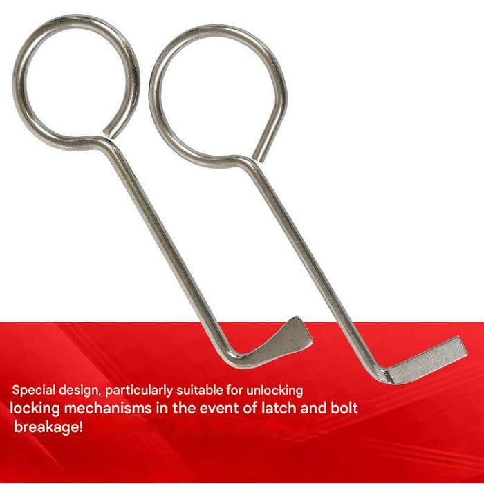 2 pcs - Universal Polished Metal Door Lock Picks Set 2pcs Touch Remote Control High-Quality Locksmit