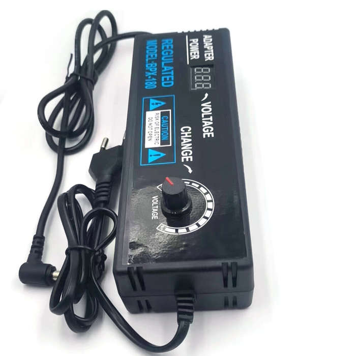 US Plug - Adjustable Voltage Adapter 3-12V8A with Clear Display High Efficiency Power Supply 96W Rat