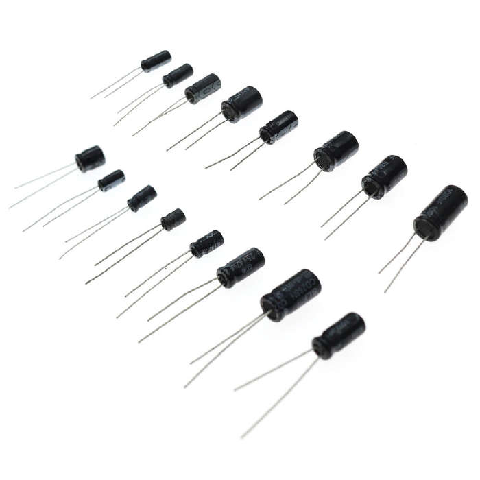 630pcs/set 24 Values High Frequency Electrolytic Capacitor Kit Set 0.1UF-1000UF Aluminum Capacitors
