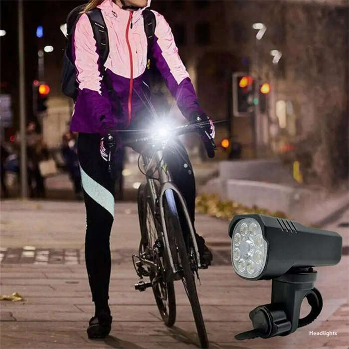 Headlight + Taillight - BIKIGHT 8 LEDs Bike Headlight 600 Lumens Brightness 2000mAh Battery Waterpro
