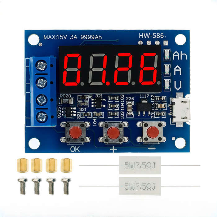 Blue - ZB2L3 Battery Tester LED Digital Display 18650 Lithium Battery Power Supply Test Resistance L