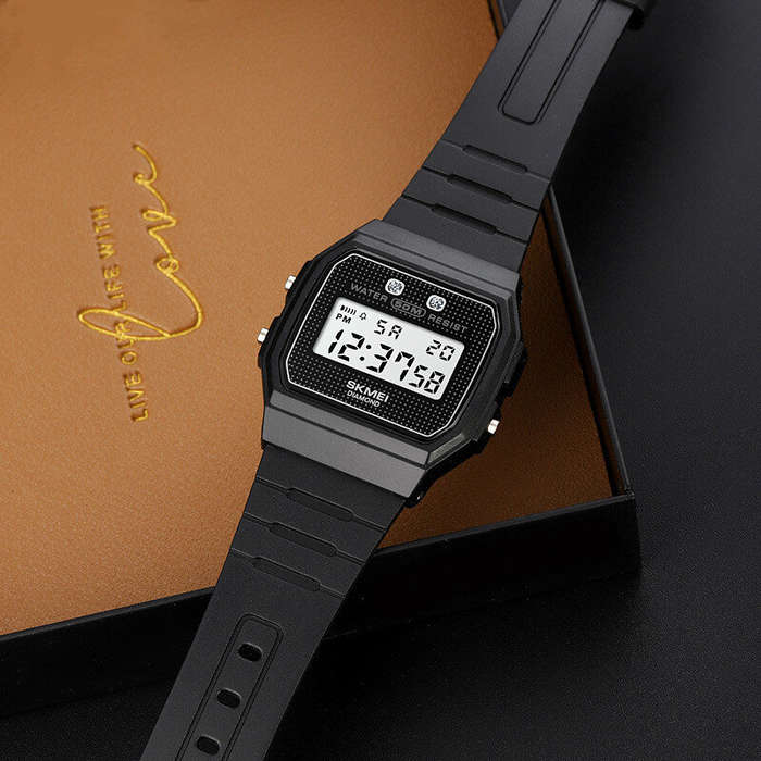 Black - SKMEI Fashion Digital Wristwatch Multifunctional Chronograph Watches Date Week Sport Watches