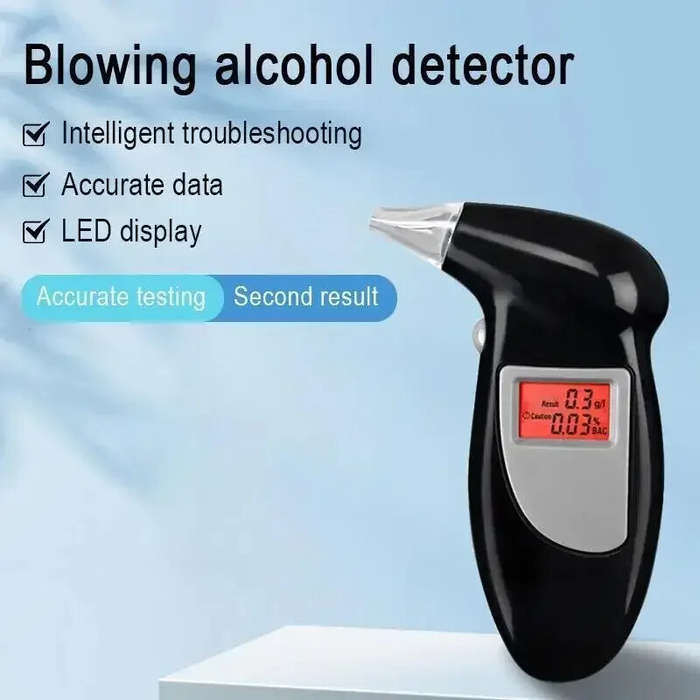 Portable LED Digital Display Alcohol Tester Accurately Test LCD Backlight Display Sound Alert 0.1 Ac