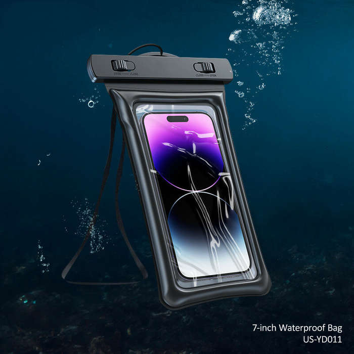 Pink - 7-Inch IPX8 Floating Airbag Waterproof Phone Bag Case For IPhone 13 12 Xiaomi Universal Swimm