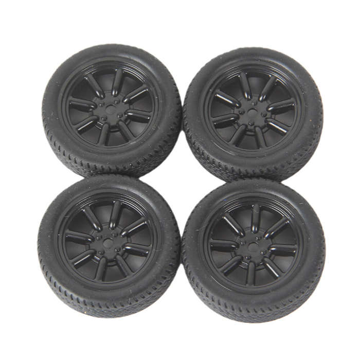 001 - 4PCS LDRC A86 A86P 1/18 RC Car Spare Tires Wheels 4mm Hex LA0017 Drift Vehicles Models Parts A