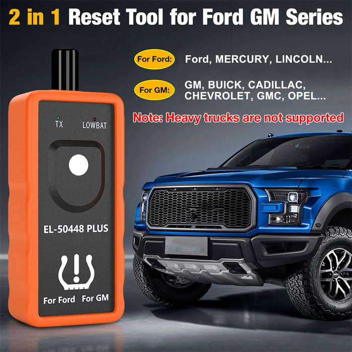 Orange - KINGBOLEN EL-50448 Plus 2 in 1 TPMS Reset Activation Tool for Ford Automotive Tire Pressure