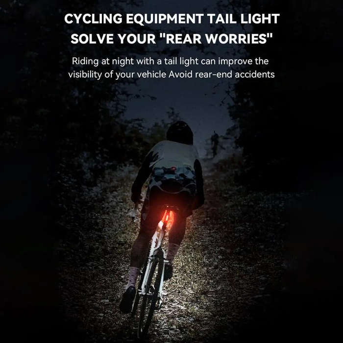 White - BENGGUO High Brightness Mini Bicycle Taillight 150mAH USB Charging Waterproof 3 Modes Bike R