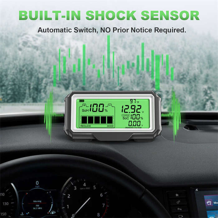ANCEL BM200 PRO 12V LED Car Battery Tester Monitor Head-Up Display Waterproof SOH SOC Charging Batte