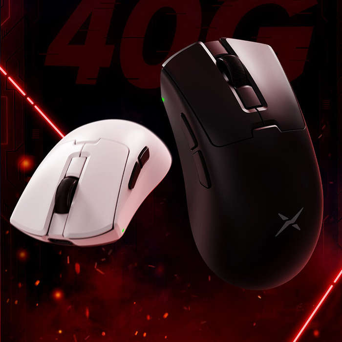 Black - DELUX M900mini Pro Gaming Mouse PAW3395 Sensor FPS Wireless Dual Mode 1K Ergonomic 46g Ultra