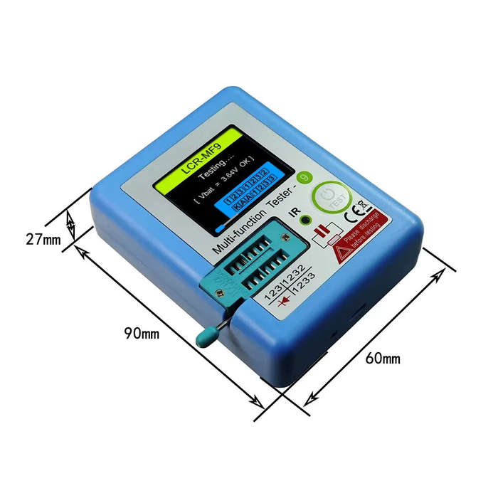 Blue - Multi-function LCR MF9 Transistor Tester TFT Diode Triode Capacitance Meter LCR ESR NPN PNP M