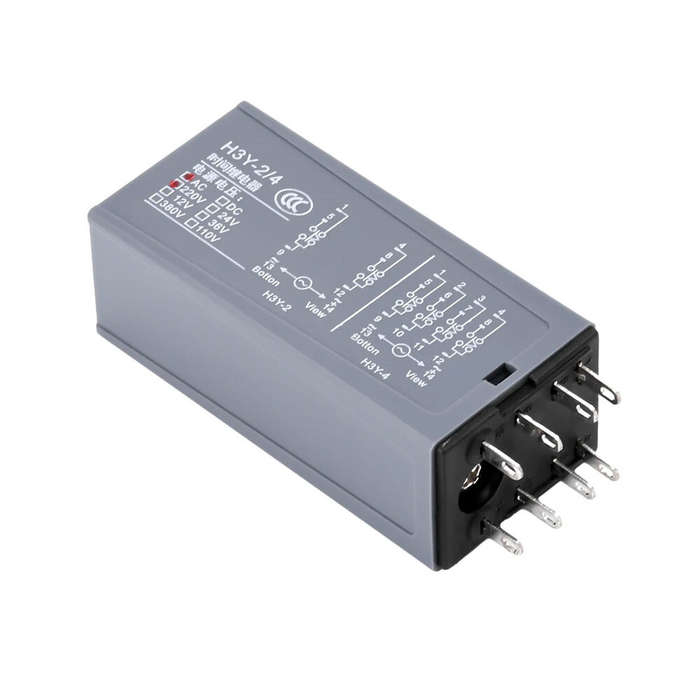 DC12V - H3Y-4 Adjustable Time Relay 14 Pin LCD Digital Display DC 12V 24V AC 220V Dual Time Cycle Co