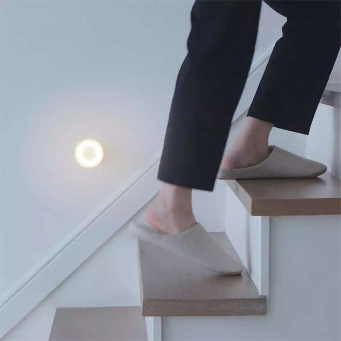 White - XIAOMI Mijia Motion Activated Night Light 2 Adjustable Brightness Light sensor Night Lamp fo