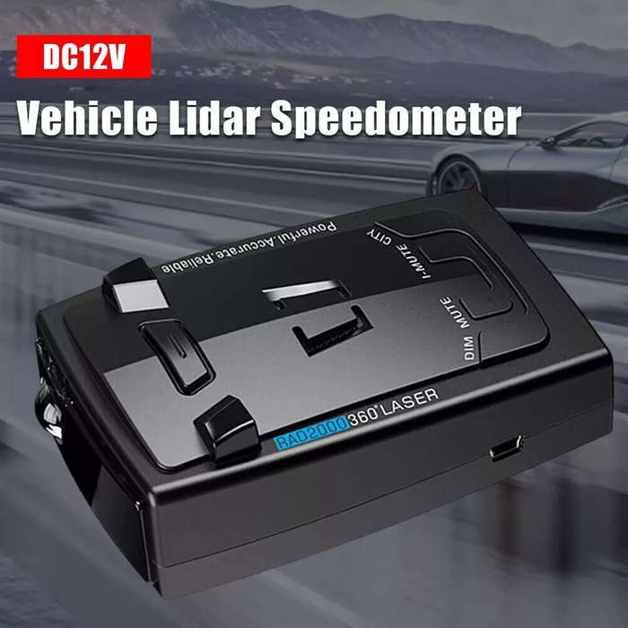 Black - Laser Radar Detector Long Range Detection 360 Degree Laser Police Detector Laser Detection S