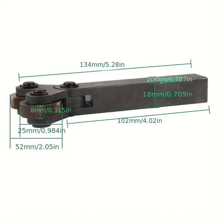 7PCS - 7pcs Steel Dual Wheel Knurling Tool Set with Diagonal Linear Knurl Wheel 0.5/1/2mm Pitch