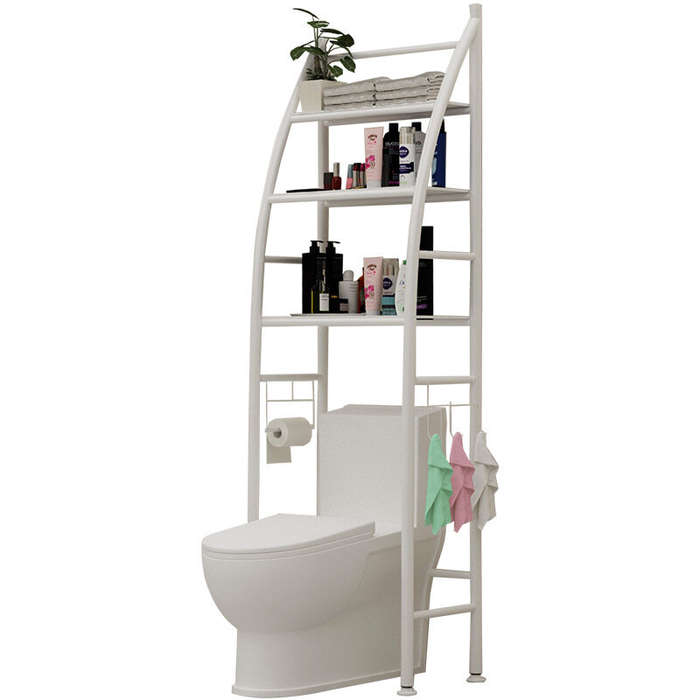 Floor-to-Ceiling Bathroom Shelf Rack Wall-Mounted Bathroom Hair Dryer Toilet Washing Machine Toilet