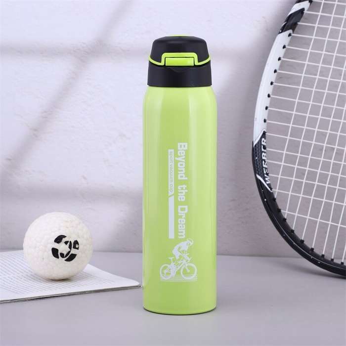 Green - 500ml Portable Cycling Water Bottle, Large Capacity 304 Stainless Steel Sports Bottle Suitab