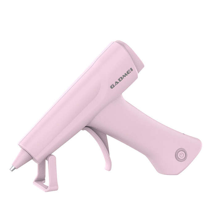 Pink - Cordless Hot Glue Gun HJ824 2600mAh Rechargeable Battery USB-C Fast Preheating Auto Shut-Off