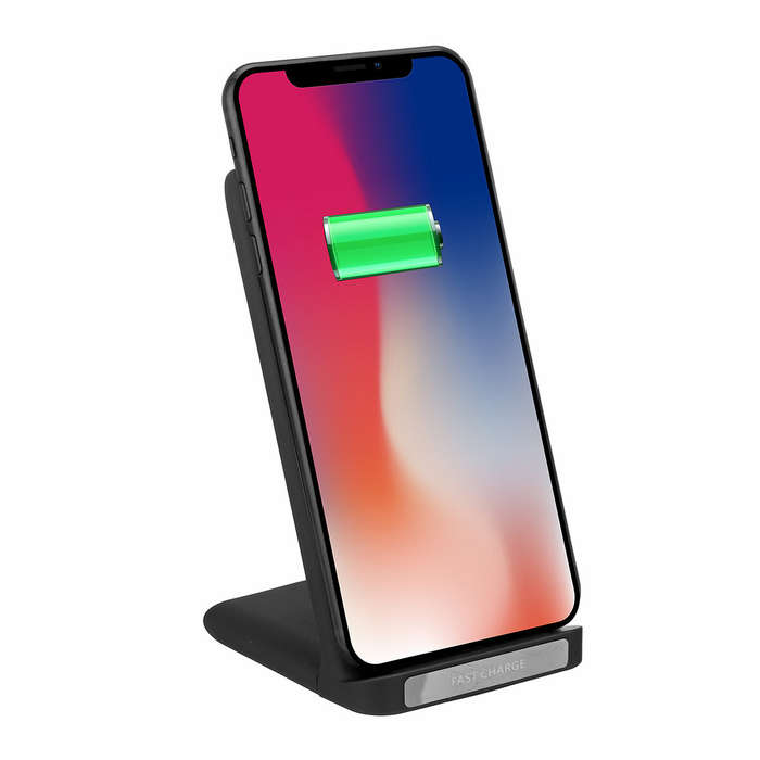 White - 20W Qi Wireless Charger Fast Charging Phone Holder Stand For Qi-enabled Smart Phone For iPho