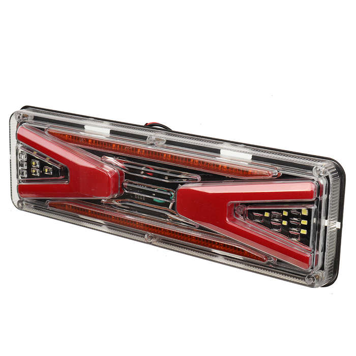 12V - 12V / 24V 56LED Flowing Rear Tail Light Turn Signal Brake Indicator Light Reverse Lamp For Tra