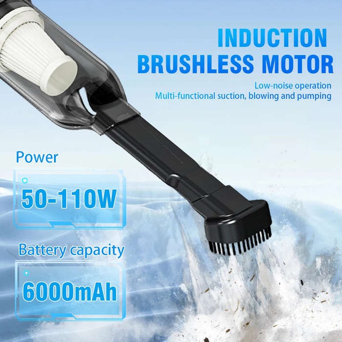 Black - Wireless Handheld Car Vacuum Cleaner Portable Design Powerful 17000Pa Strong Suction for Out