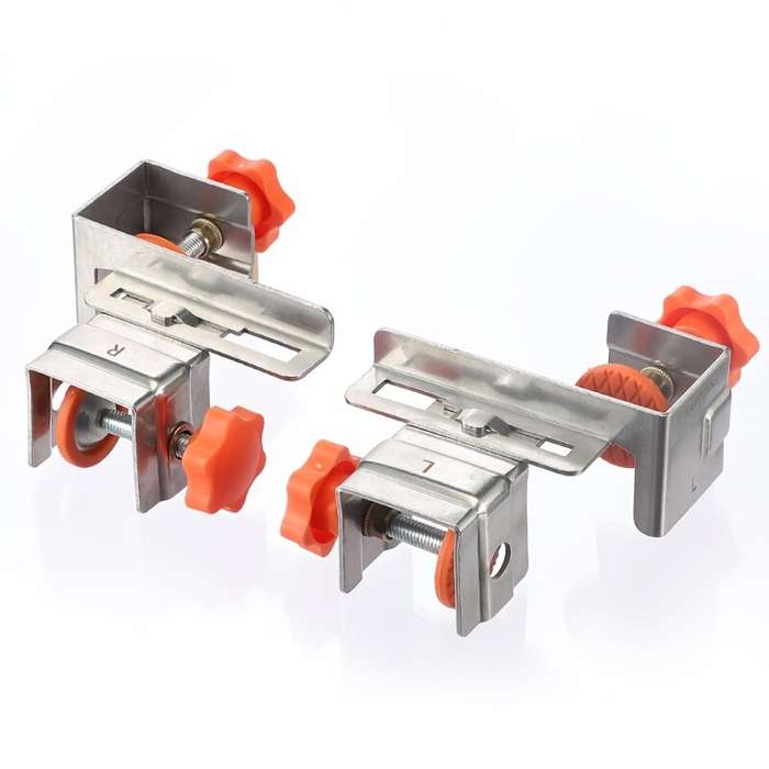 2 PCS - 2pcs Adjustable Drawer Front Clamps Stainless Steel DIY Cabinet Assembly No Tools Needed Fit