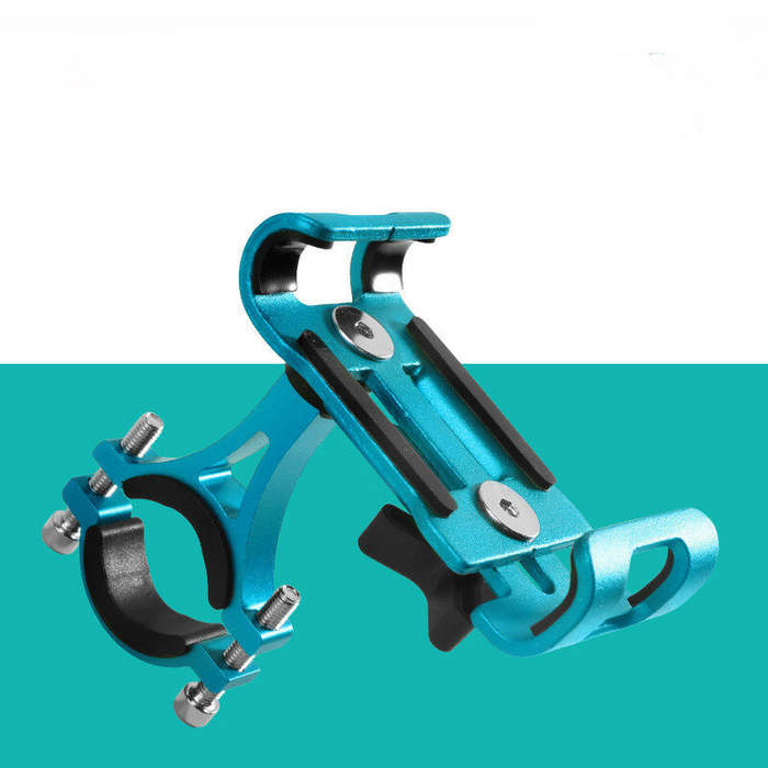 Red - 1pc Aluminum Cell Phone Holder Mount Handlebar Holder For Motorcycle Bike Bracket