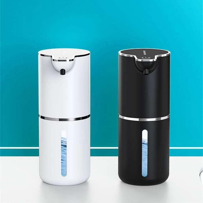 White - 4 Level Automatic Soap Dispenser Touchless Foaming Soap Dispenser 350ML USB Rechargeable Ele