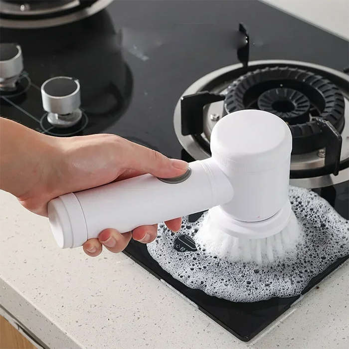 Gray - Electric Cleaning Brush Kitchen Bathroom Multifunctional Cleaner Electric Scrubber Bathroom C