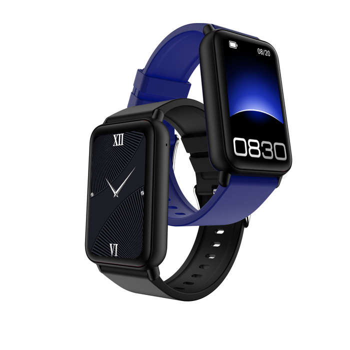 Black - T98 1.57 inch bluetooth Call Non-invasive Blood Glucose Heart Rate Blood Pressure SpO2 Monit