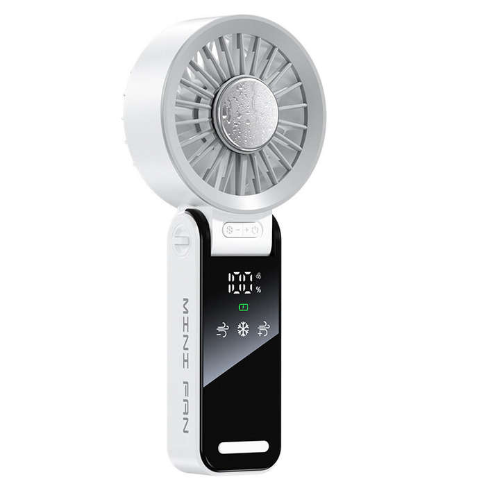 Purple - Tevorex Mini USB Fan with Digital Display 100-Speed Portable Folding Cooling Fan High Speed