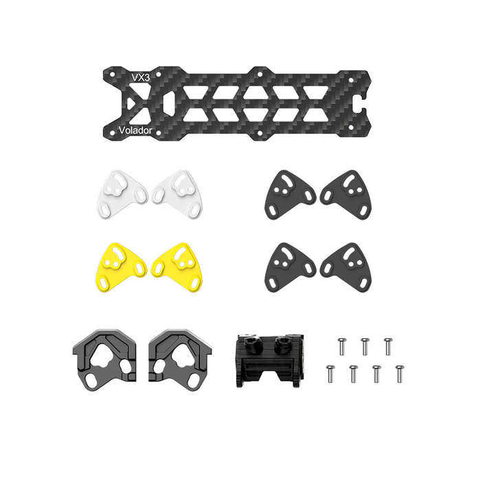 Yellow - FlyfishRC Volador II VX3 Frame O4 Upgrade Part Kits With Top Plate for 3 Inch FPV Racing Dr