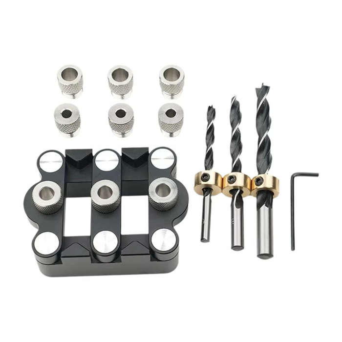 Black - GANWEI Woodworking Self Centering Dowelling Jig 6/8/10mm Wood Tenon Drilling Locator Wooden