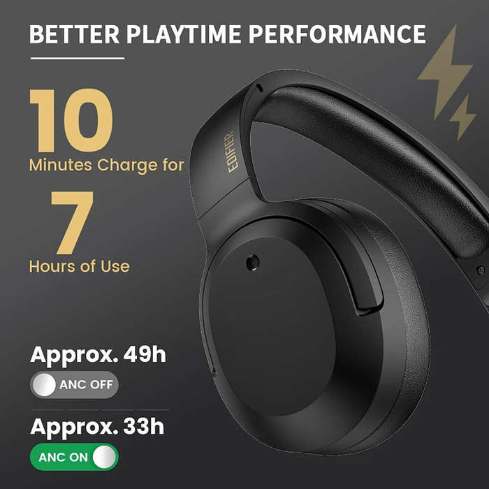 Edifier W820NB Plus ANC Headset bluetooth Headphone Active Noise Cancelling Dual Hi-Res Audio LADC C