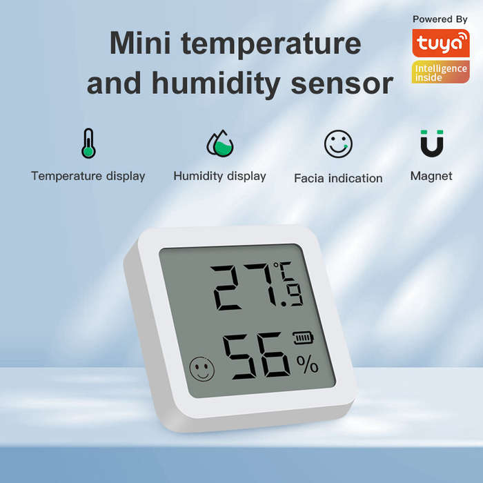 TH05 Mini Smart Bluetooth Temperature Humidity Sensor Smart Home Detector with Long-Range Connectivi